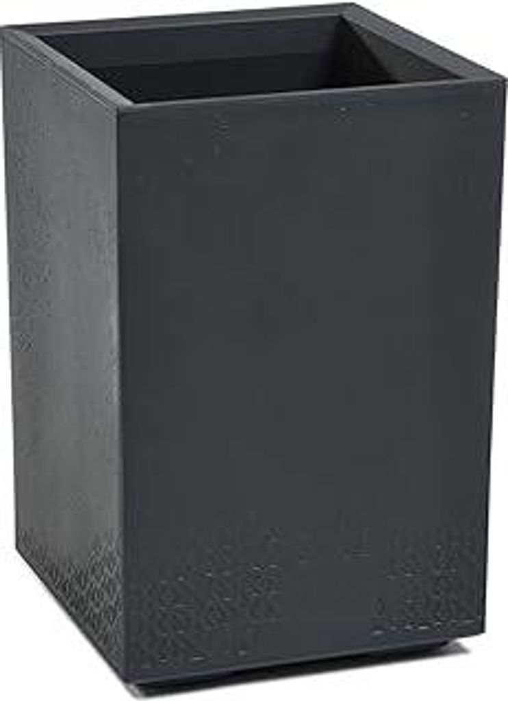 LAMELA Pflanzkübel mit Rollen Höhe 60 cm, 36L – Blumentopf aus Kunststoff in Betonoptik – Übertopf mit Wasserablauf – Modern für Innen & ...