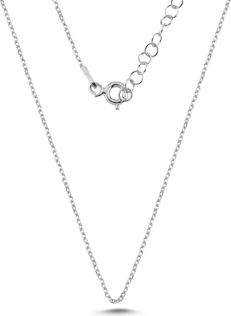 Collier Forçat 45 cm en argent véritable rhodié ou plaqué or pour femme