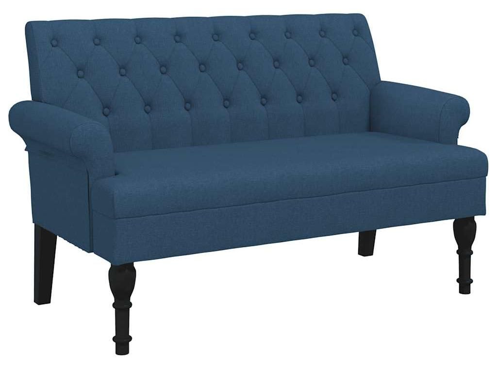 vidaXL Sitzbank mit Rückenlehne Blau 120x62x75,5 cm Stoff Produktbild 