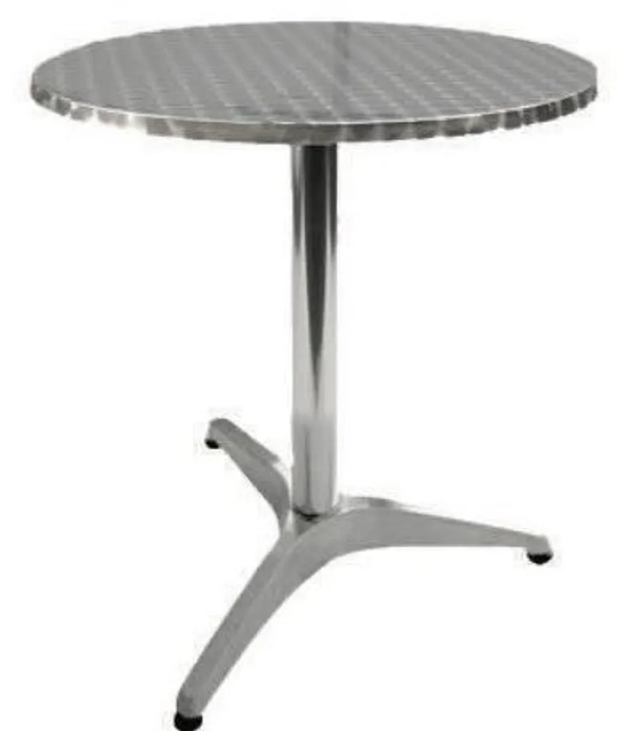 Table de bistrot ronde aluminium 60cm Garden Deluxe pour balcon