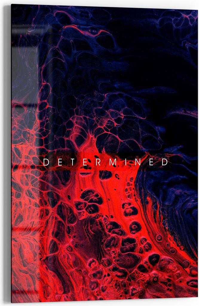 DEQOART Glasbild Echtglas 60x90 cm 'Entschlossene Tiefe' Wandbild Bild modern Deko