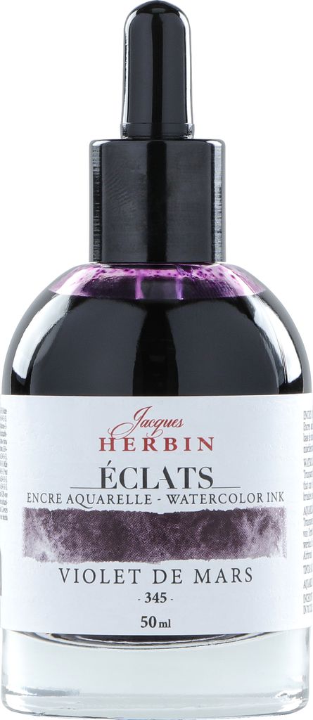 Jacques Herbin 4x Aquarelltine Éclats, Flakon 50ml - Marsviolett 16345T