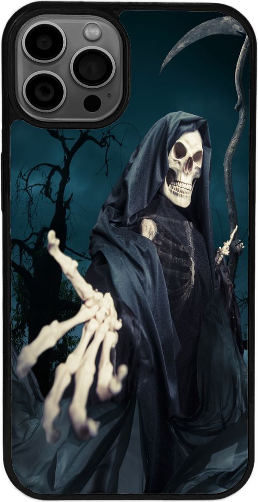 TPU Silikon Hülle für iPhone 13 PRO Handy Cover Case Schutzhülle Handyhülle Bumper MOTIV 43 Sensenmann