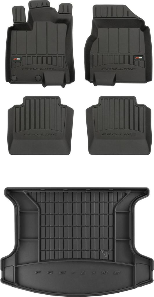 FROGUM Gummimatten Auto Fußmatten + Kofferraummatte für Nissan Qashqai I +2 06-13