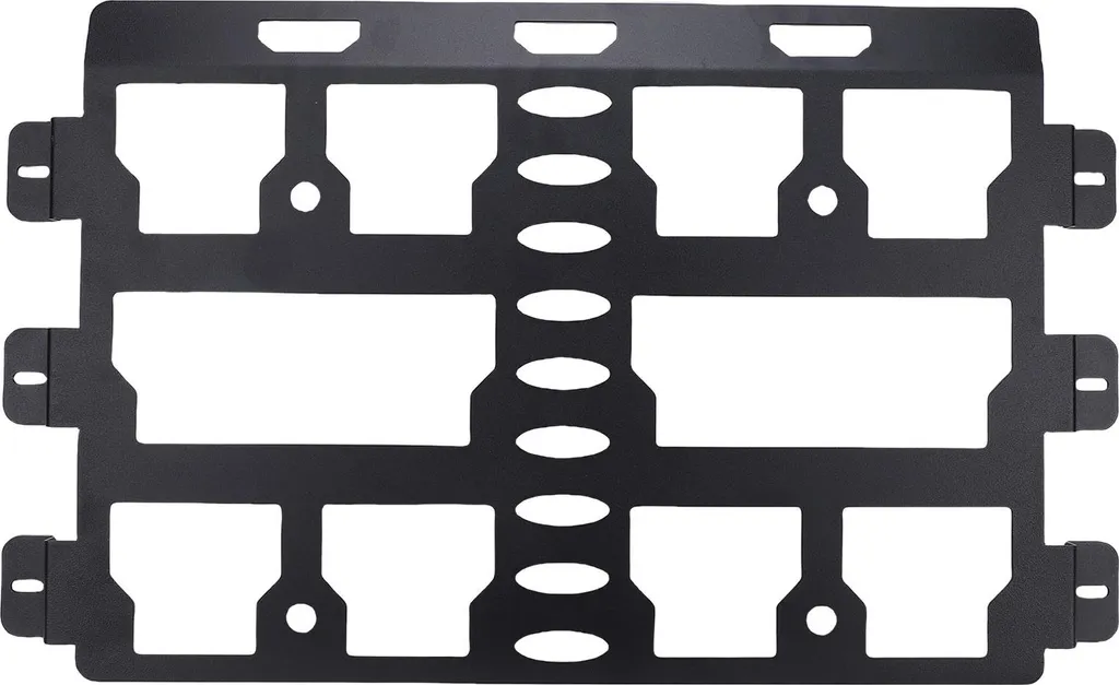 Plaque Packout robuste en acier carbone - Fixation murale et sol pro