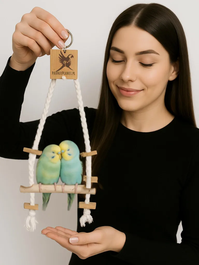 Altalena in Betulla Parrot Planet per Piccoli Pappagalli | Legno Naturale
