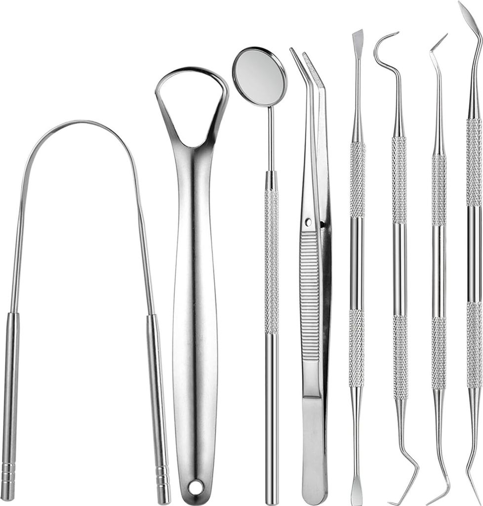 8 Stücke Zahnsteinentferner, Zahnpflegesets, Aus Edelstahl Produktbild 1