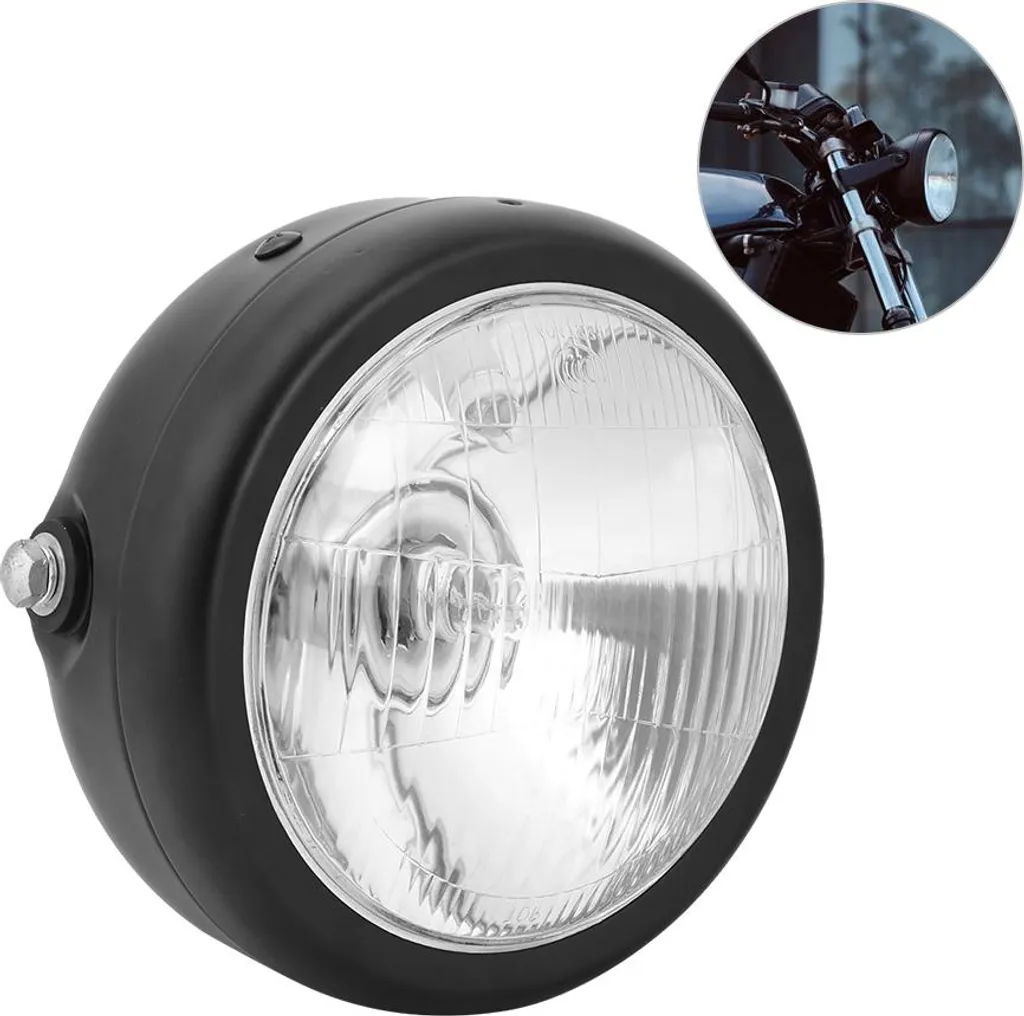 Faro Universale Moto Nuovo di Zecca: Illuminazione Pro per Custom e Cafe Racer