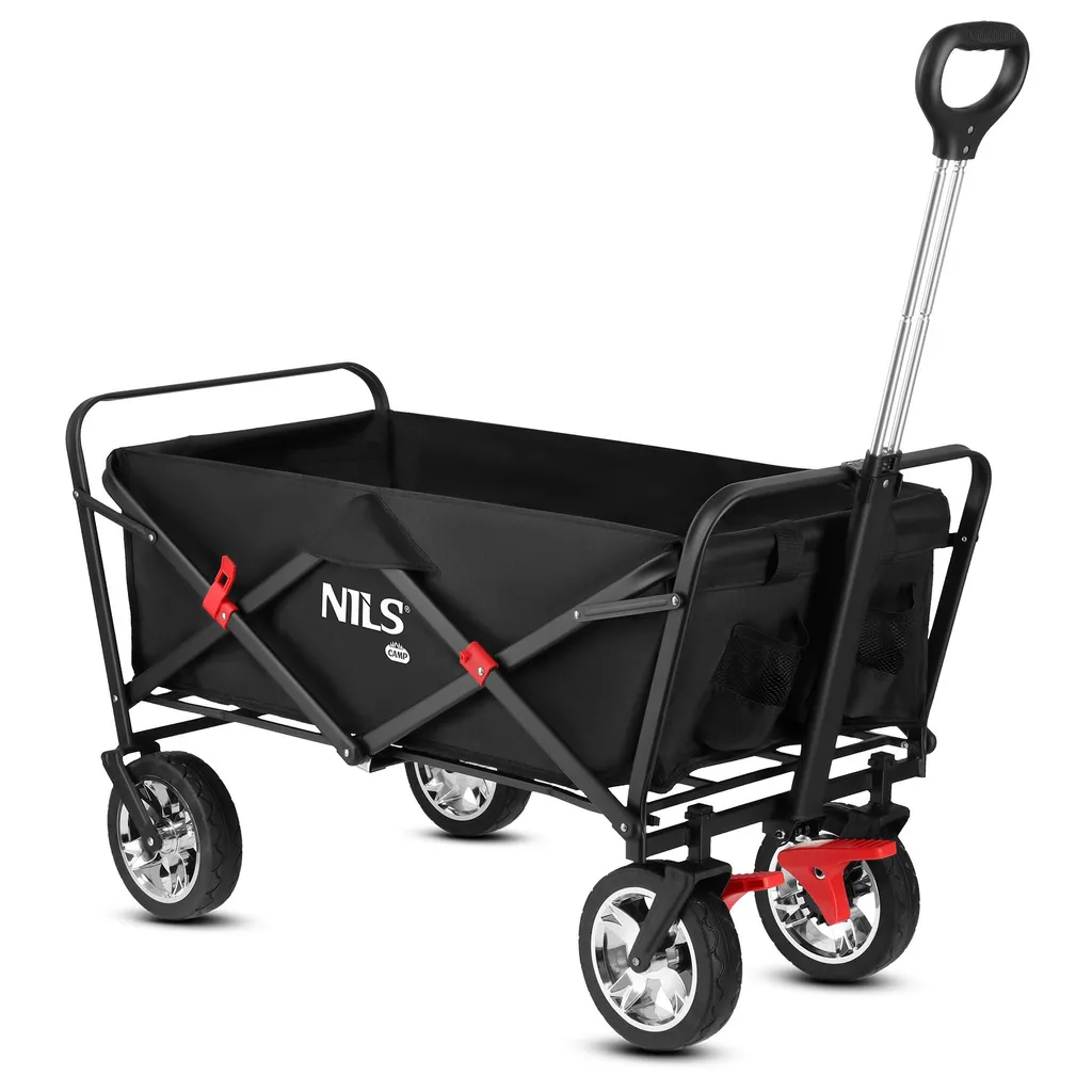 Chariot de Jardin Robuste 120L NC2603 Nils Camp en Acier et Oxford 600D