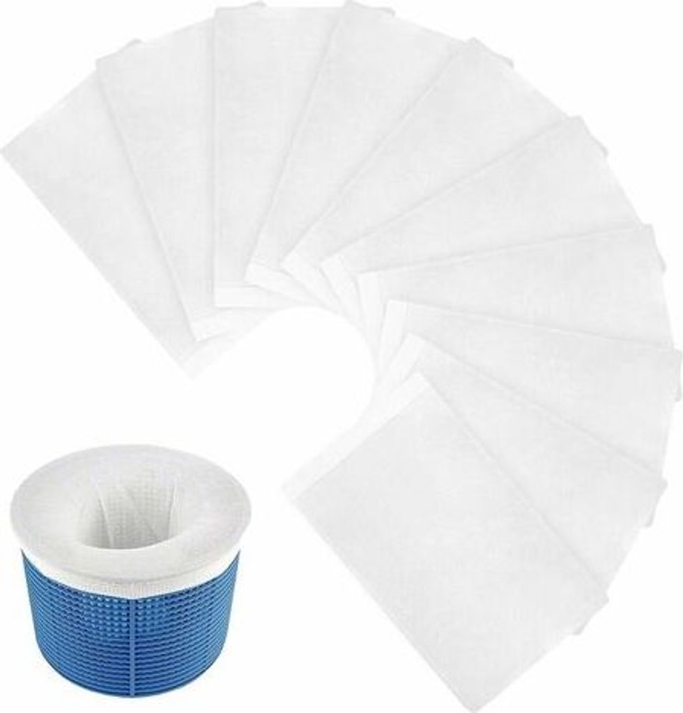 Skimmer-Socke, Einwegfilter für Skimmer-Pool & Spa-Netz, Skim-Pool-Reinigung, Entfernen von Hundehaaren, 10 Stück
