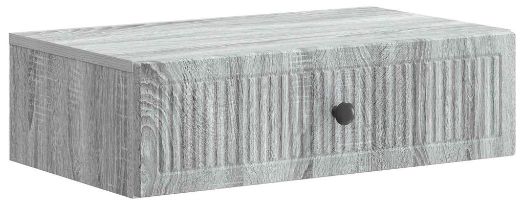 vidaXL Wandmontierter Beistelltisch Graues Sonoma 59 x 34,5 x 17 cm