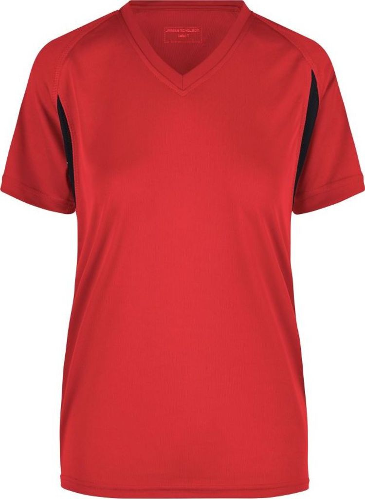 Ladies' Running-T Funktionelles Laufshirt red/black, Gr. XS