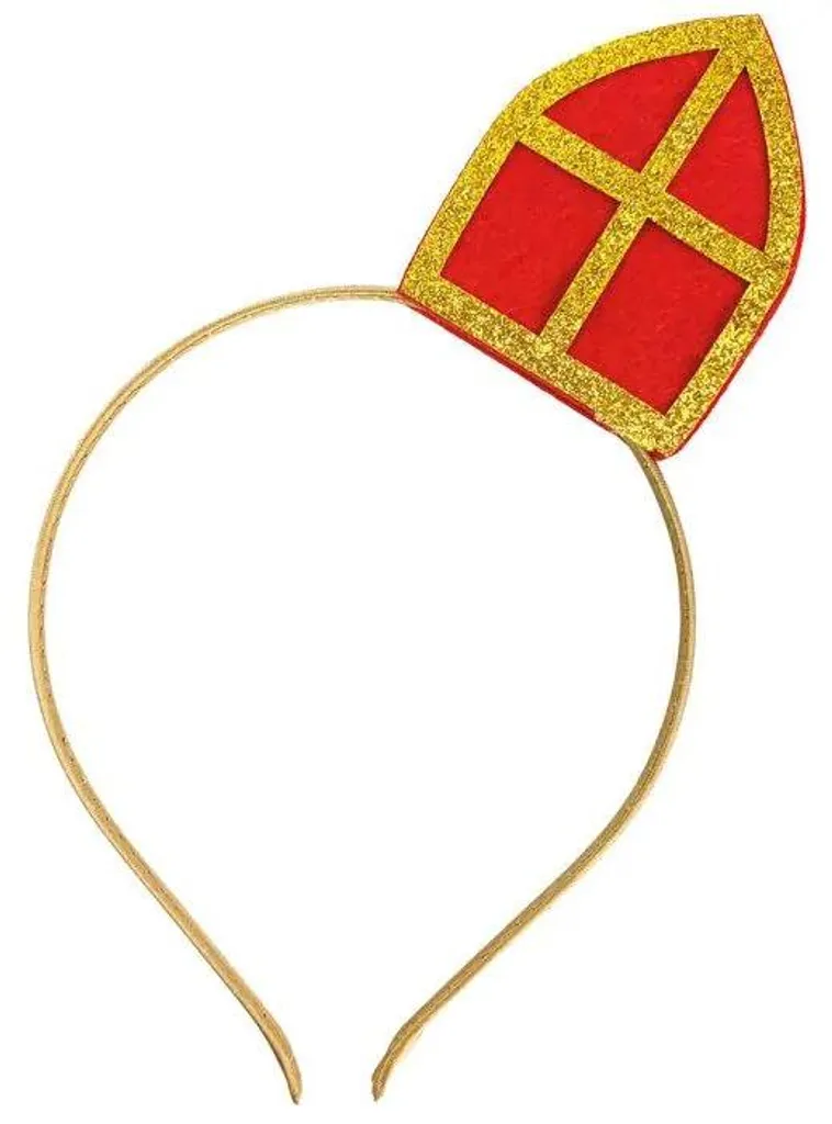 Bandeau Saint-Nicolas de Qualité Supérieure avec Détails en Dentelle Or