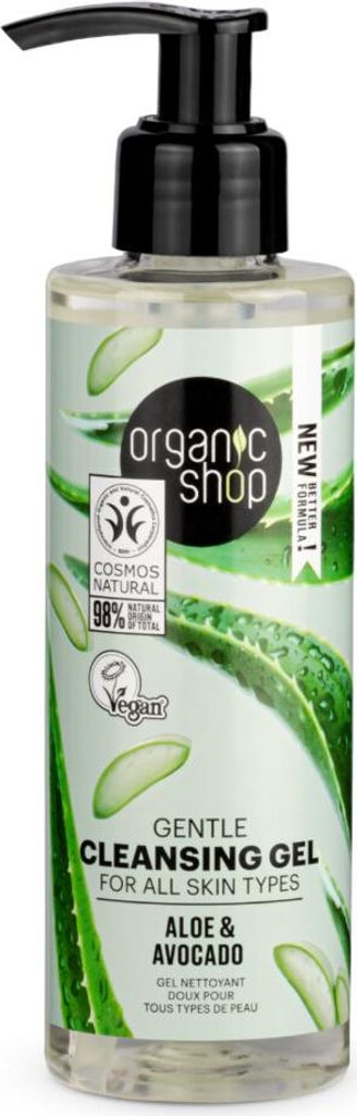 Organic Shop - Reinigungsgel Avocado & Aloe - Erfrischend und feuchtigkeitsspendend - 200 ml - 1 Stück
