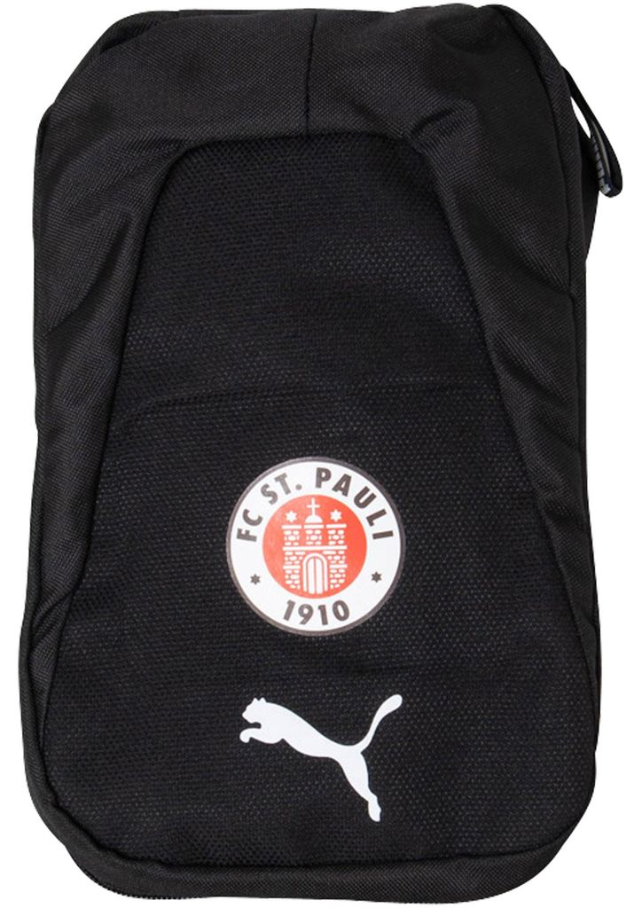 FC St. Pauli Kulturtasche zum Aufhängen – schwarze Tasche aus Polyester - ca. 26x17x7 cm