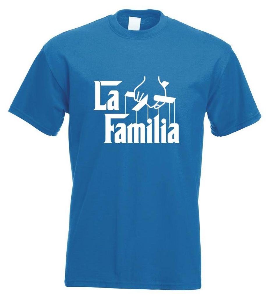 Kiwistar - T-Shirt - royal - La Familia Marionette Film Mafia Motiv Bedruckt Funshirt Design Print - mit Motiv Bedruckt - Funshirt Design - Sport -...