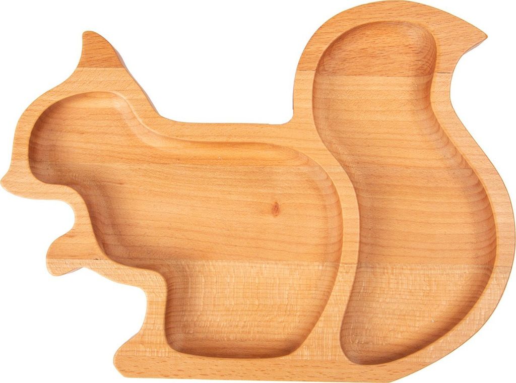 Joy Kitchen Tapasschale aus Holz Eichhörnchen | Servierplatte | Schalen | Tabletts für Snacks | Snackboxen | Eichhörnchen Schale | Nussgerich...