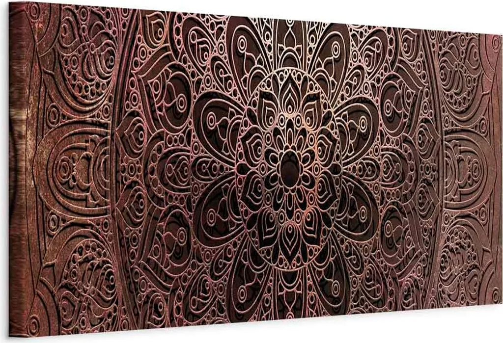 Quadro Su Tela TNT Mandala Amber Silence 120x40 - Idea Regalo Casa