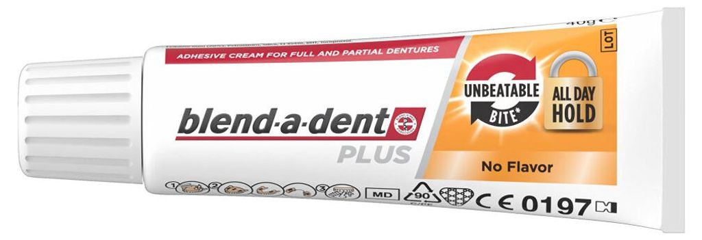 Blend-A-Dent | Adesivo per dentiere - 40 g - Insapore - Immagine del prodotto 