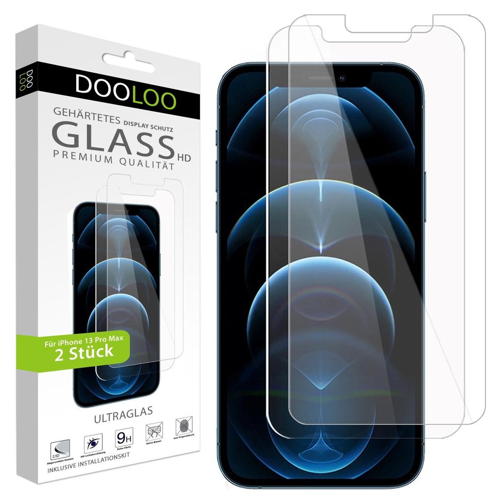 2er Pack iPhone 13 Pro Max Panzerglas Panzerfolie Produktbild 