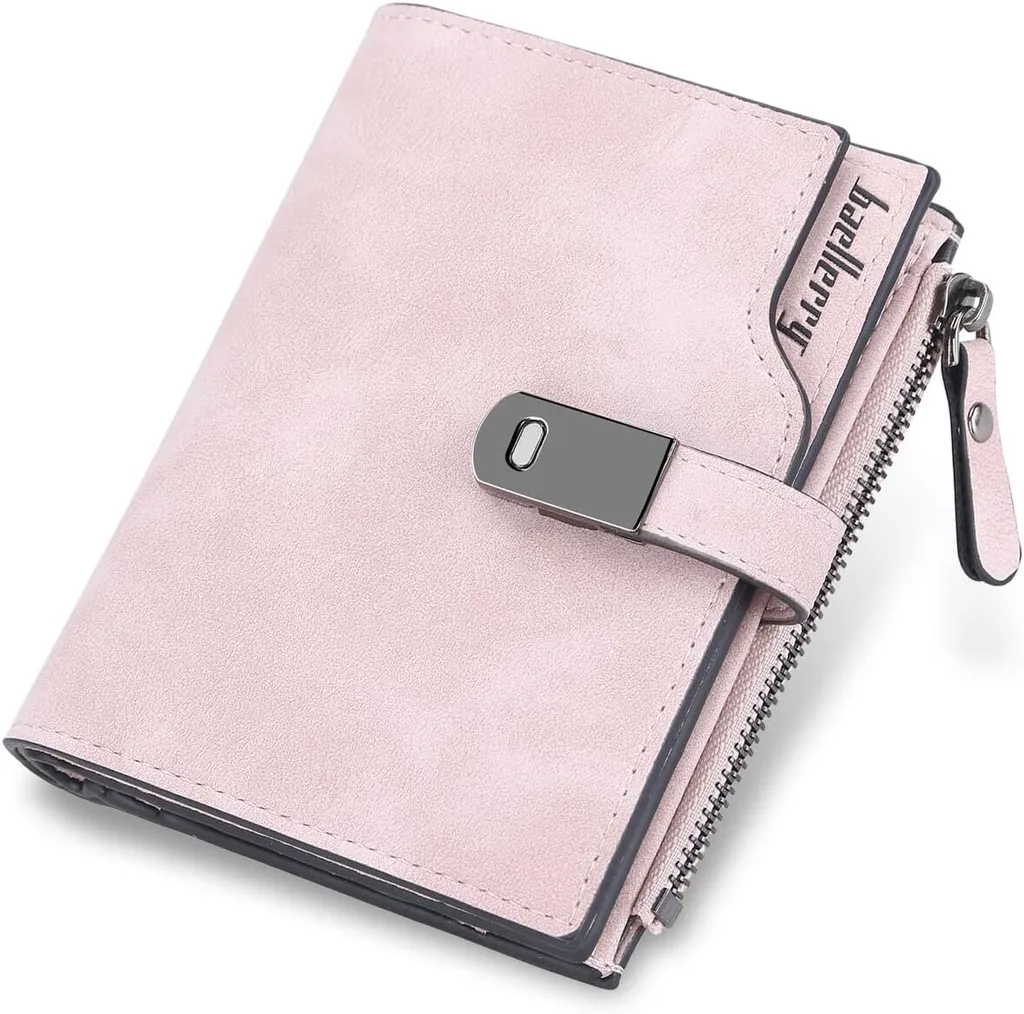 Portafoglio in Finto cuoio da donna piccolo e in formato corto da donna molti scomparti mini portafoglio da donna con 16 scomparti per carte e tasca per monete