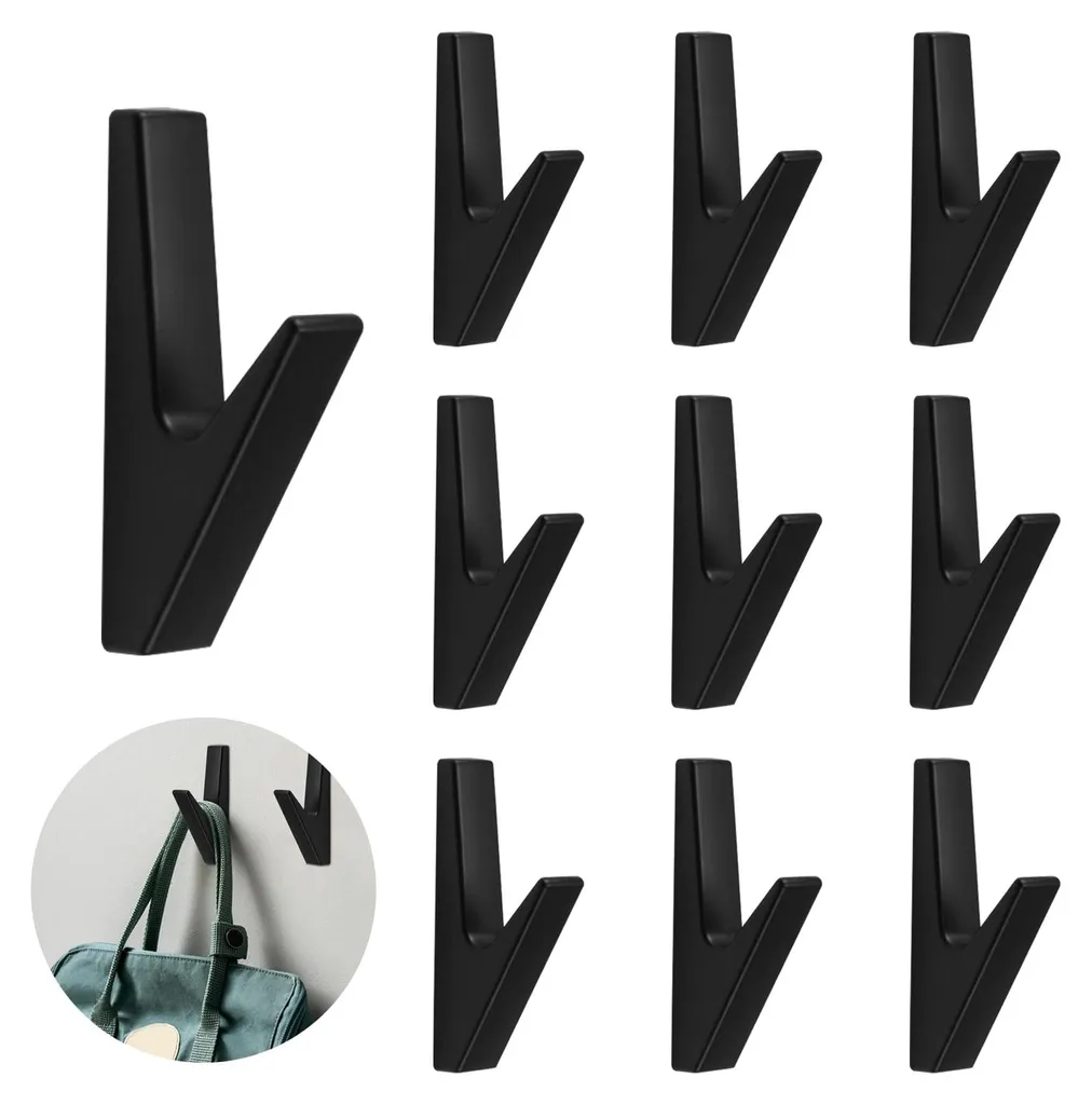 Patère pour panneau acoustique noir mat : stop au désordre, lot de 10