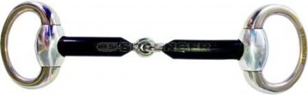 Sprenger Olivenkopfgebiss 16 mm Hartcarbon mit ovalen Ringen Edelstahl, Größe:125 mm
