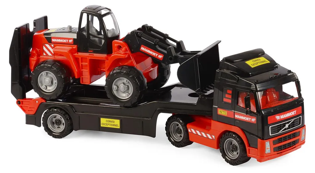 Camion remorque Mammoet robuste avec pelleteuse fonctionnelle Cavallino