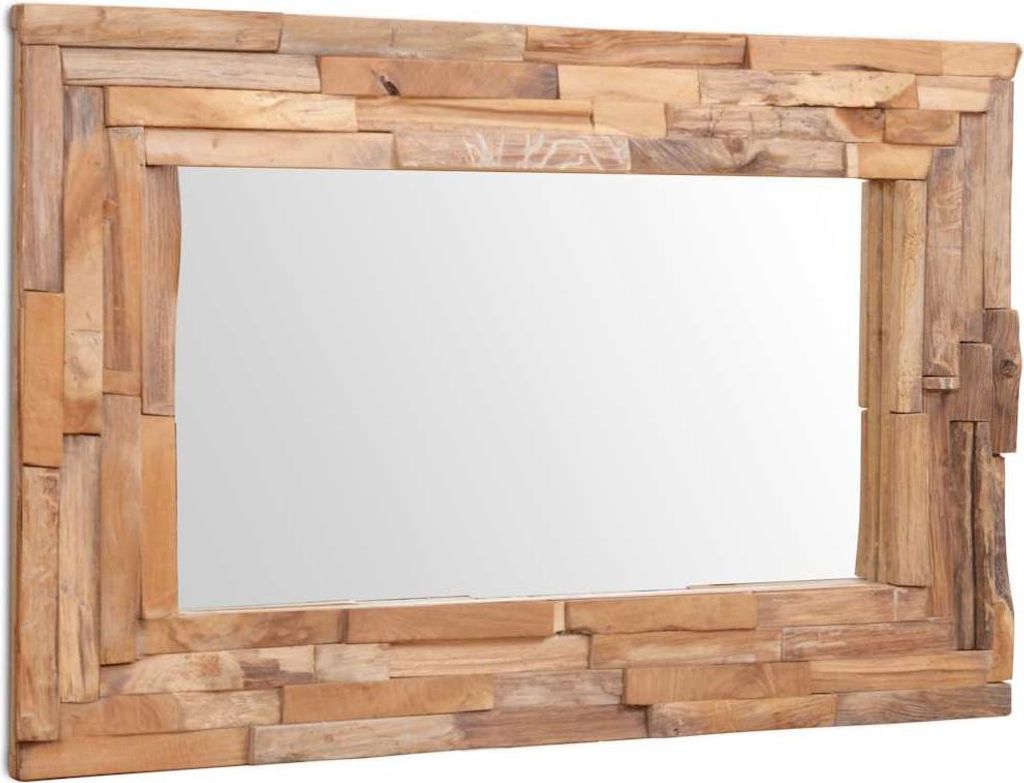 dekoratívne zrkadlo vidaXL Teak 90 x 60 cm obdĺžnikové Obrázok produktu 
