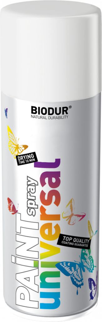 Biodur | Sprühlack - Reines Weiß (RAL 9010) - 400ml, Produktbild