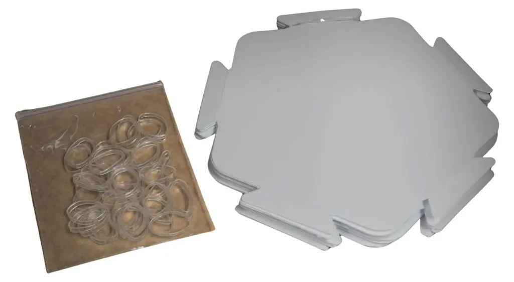 Cache-lampe Géométrique Blanc en Kit de 12 - Design Pentagonal Créatif