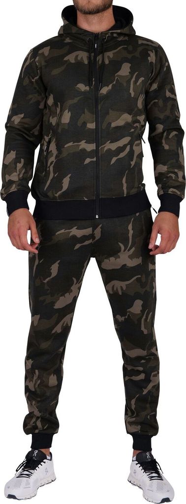 O'Poppy Jogginganzug Herren 2-teilig mit Kapuze camo olive
