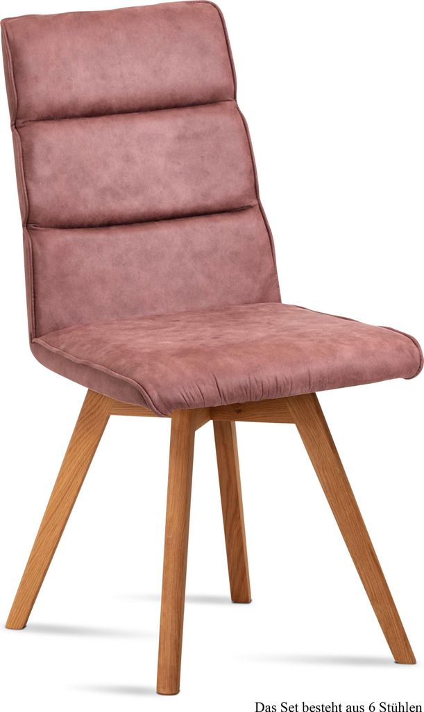 Esszimmerstuhl (6er-Set) Dixie 47x92x60 Eiche geölt/Rosewood
