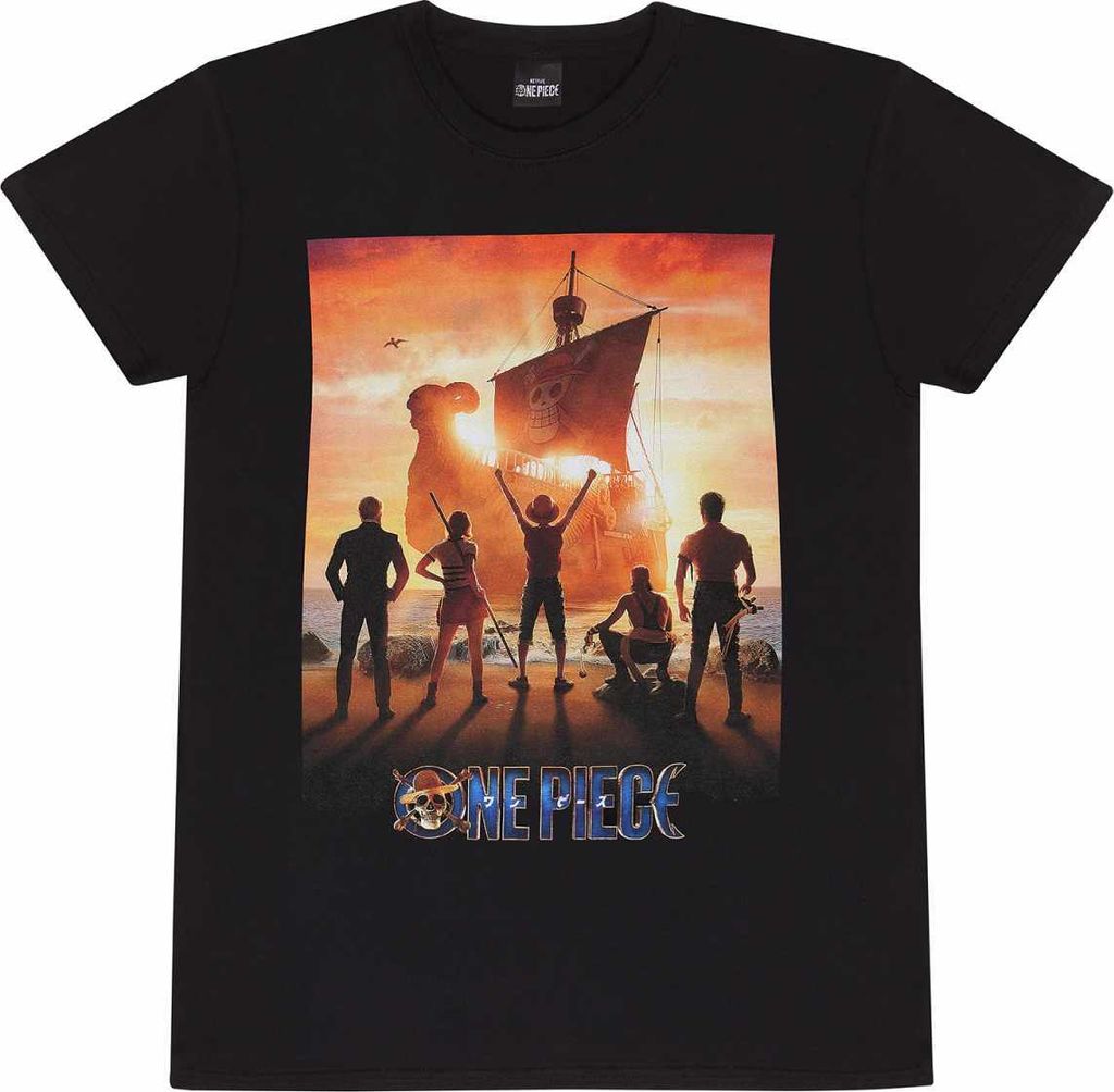 One Piece T-Shirt L Schwarz Uni Key Art