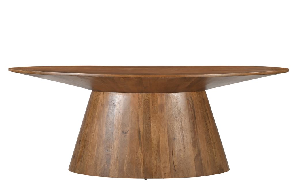 SIT Möbel Esstisch 210x100 cm | ovale Tischplatte | Mango massiv natur | B 210 x T 100 x H 77 cm | 14834-01 | Serie AMBRA