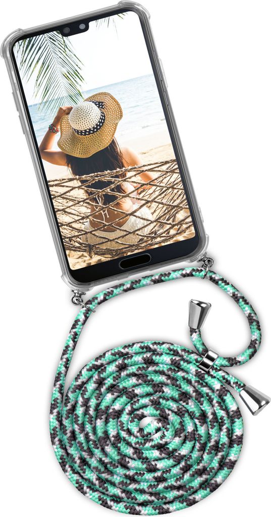 TWIST-Case + TWIST-Cord für Huawei P20, Farbe:Seashell (Silber)