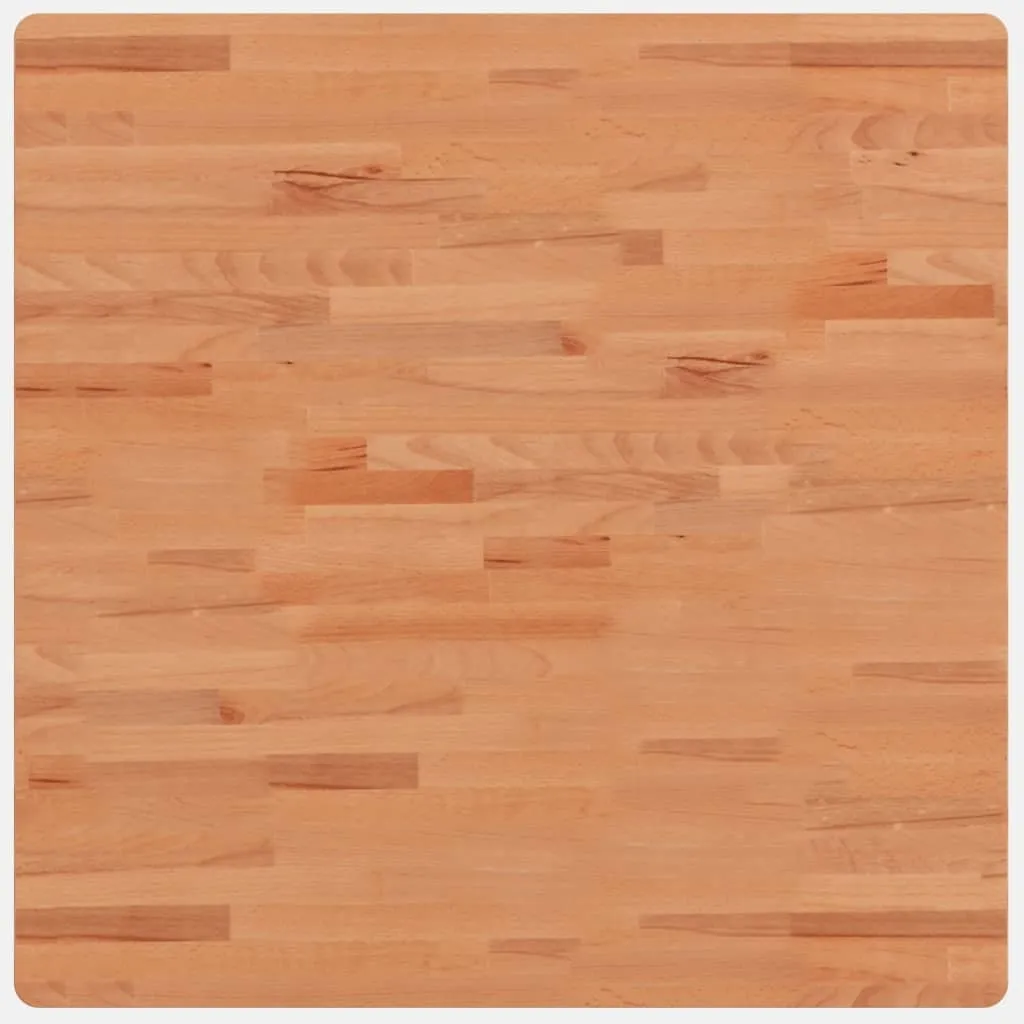 Piano Tavolo Quadrato SYFAX 80x80x1,5 cm Faggio Massello Design