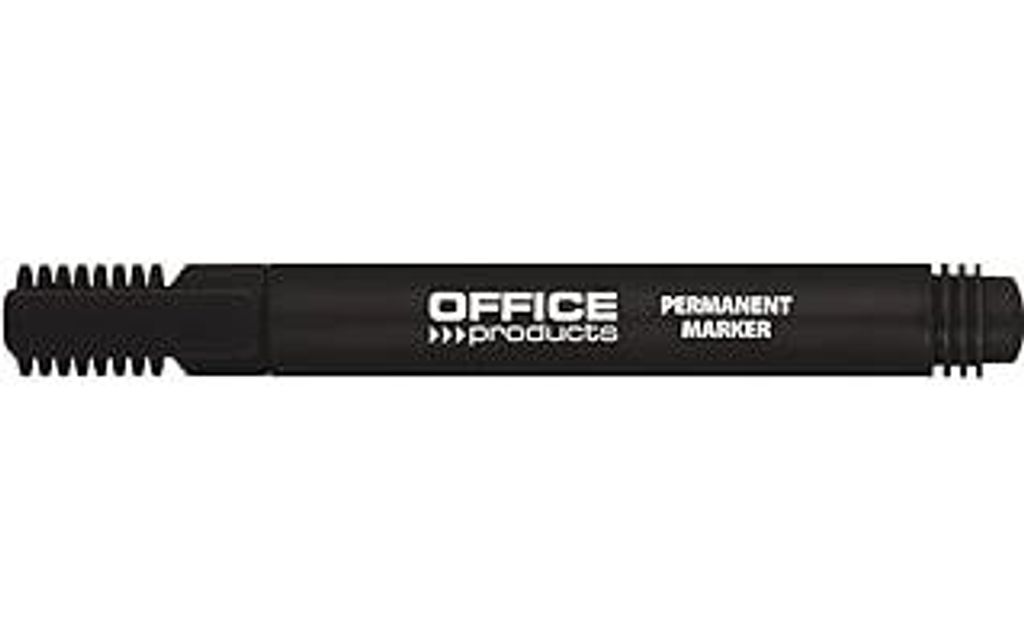 OFFICE PRODUCTS 17071211-05 Permanentmarker Basic / Rundspitze 1-3 mm Strichbreite / Schwarz / 1 Stück/ Permanent Marker/ Beschriftung von Karton ...