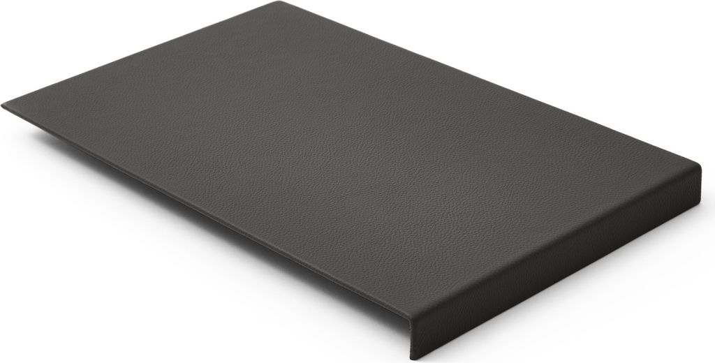 Mauspad Echtes Leder Anthrazit Grau cm 20x32 - Mousepad Struktur aus Stahl mit Kantenschutz - Hergestellt in Italien