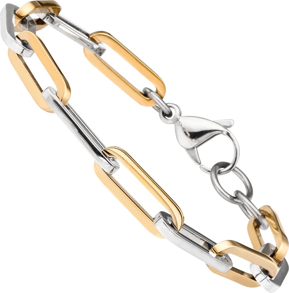 Armband Edelstahl bicolor beschichtet 21 cm