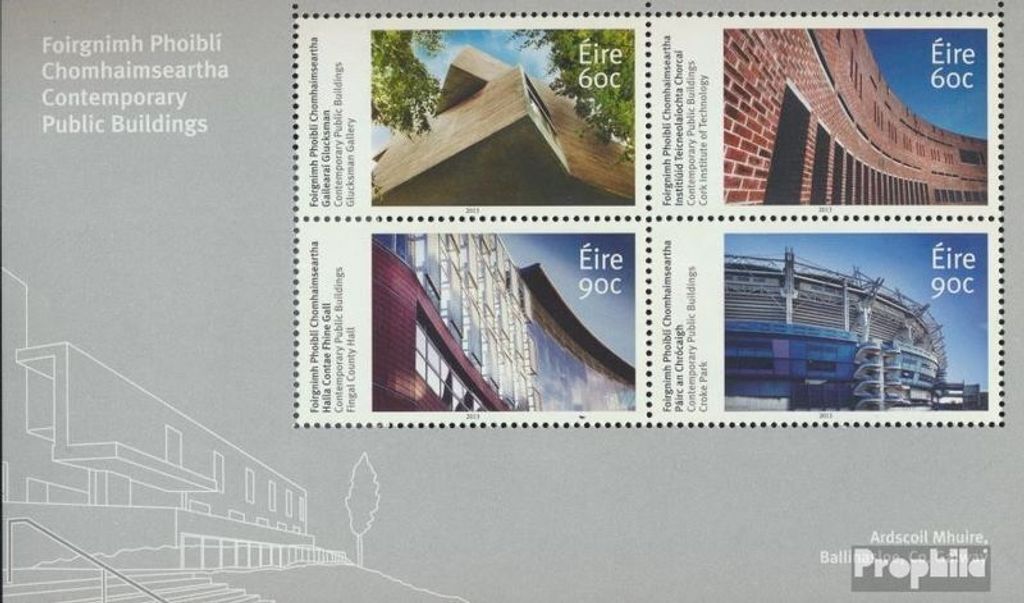 Briefmarken Irland 2013 Mi Block92 (kompl.Ausg.) postfrisch Öffentliche Gebäude