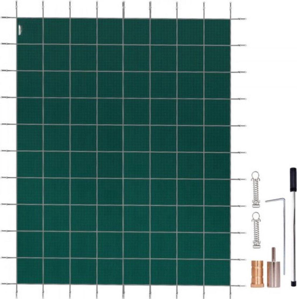 Rechteckige Zwembadafdeckung – Solar Abdeckplane – 5,5 x 10,9m – Grün – Winter Outdoor Schwimmbadabdeckung