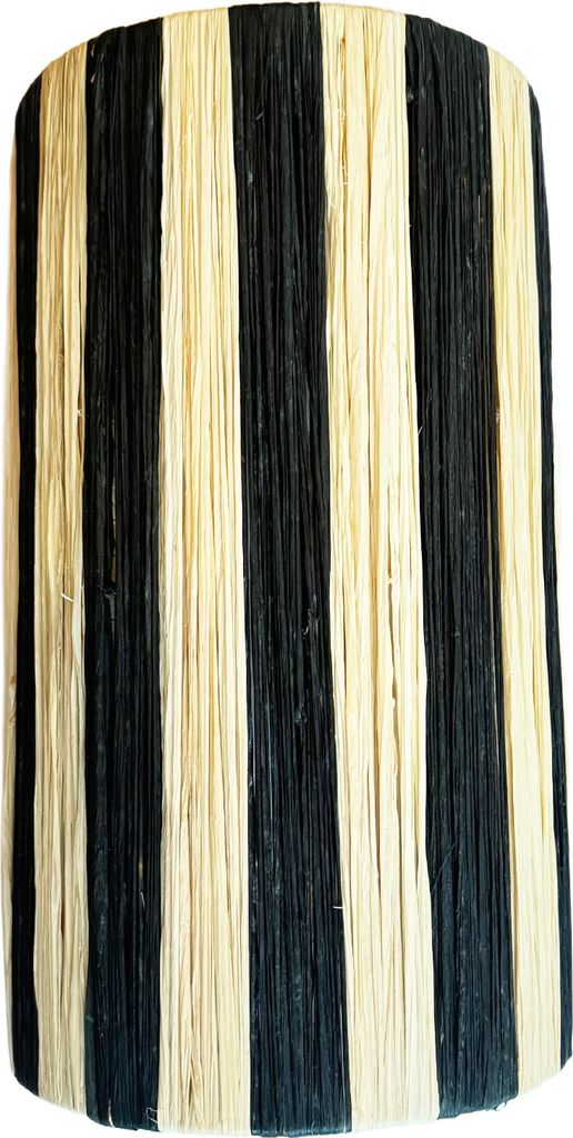 Marrakesch Wandlampe Wandleuchte 35cm groß Lampenschirm aus Raffia Bast | Lampe Wohnzimmerlampe Morjana Beige schwarz als aesthetic Deko im Wohnzi...