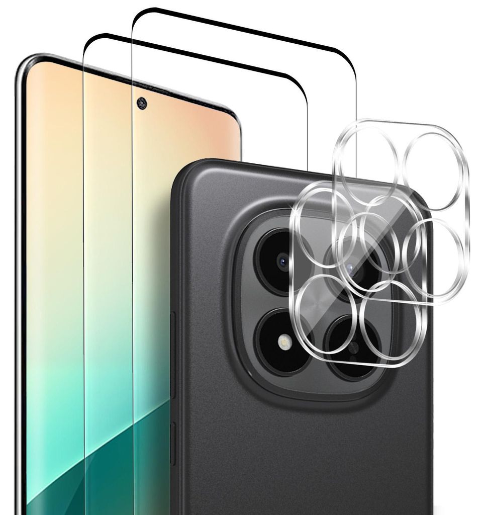 2x Display + Kamera Glas für Xiaomi Redmi Note 15 Pro+ 5G Panzerfolie Displayglas Kameraglas 9H Schutzglas