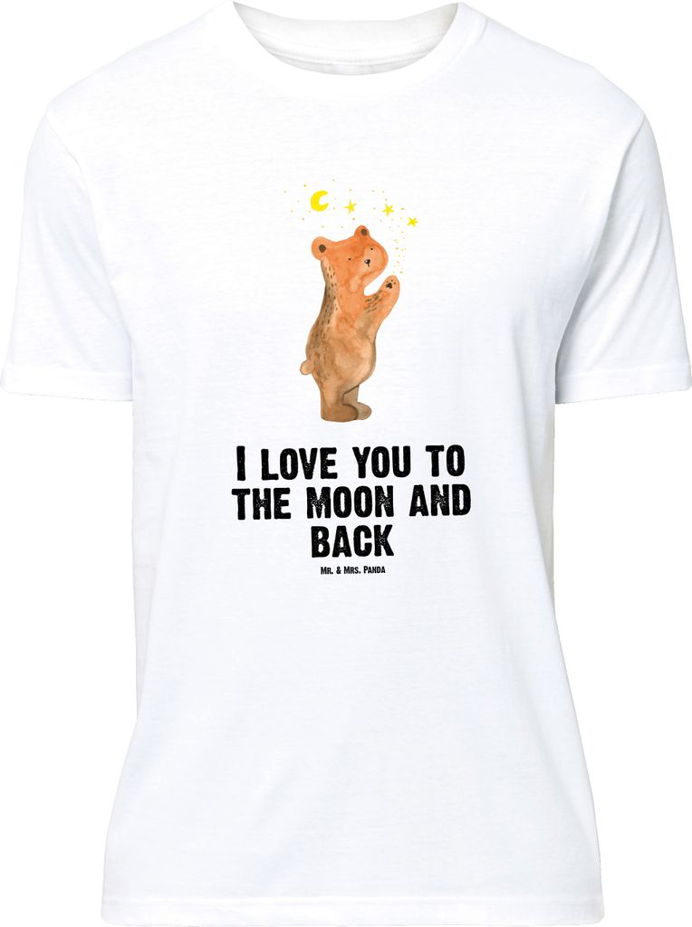 Mr. & Mrs. Panda Größe XL T-Shirt Verliebter Bär - Weiß - Geschenk, Partner, Shirt, Teddy, Tshirt, mit Spruch, To The Moon And Back, Verliebte