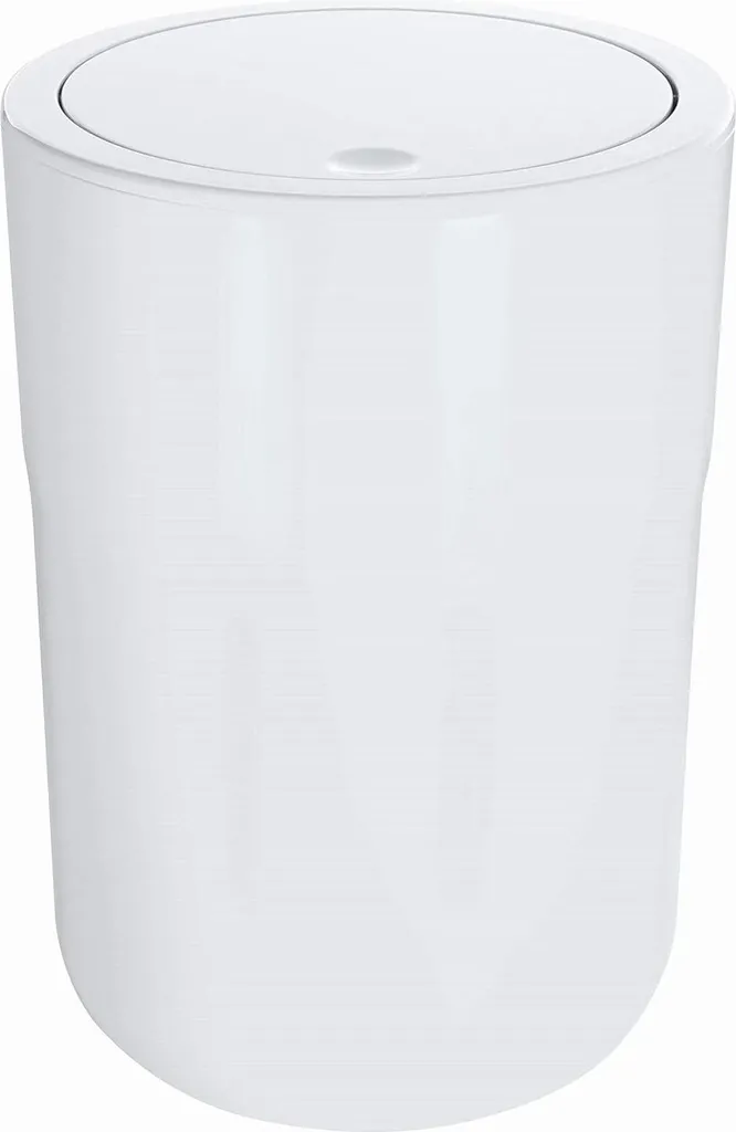 Poubelle de table et salle de bain 5 litres blanche couvercle pivotant