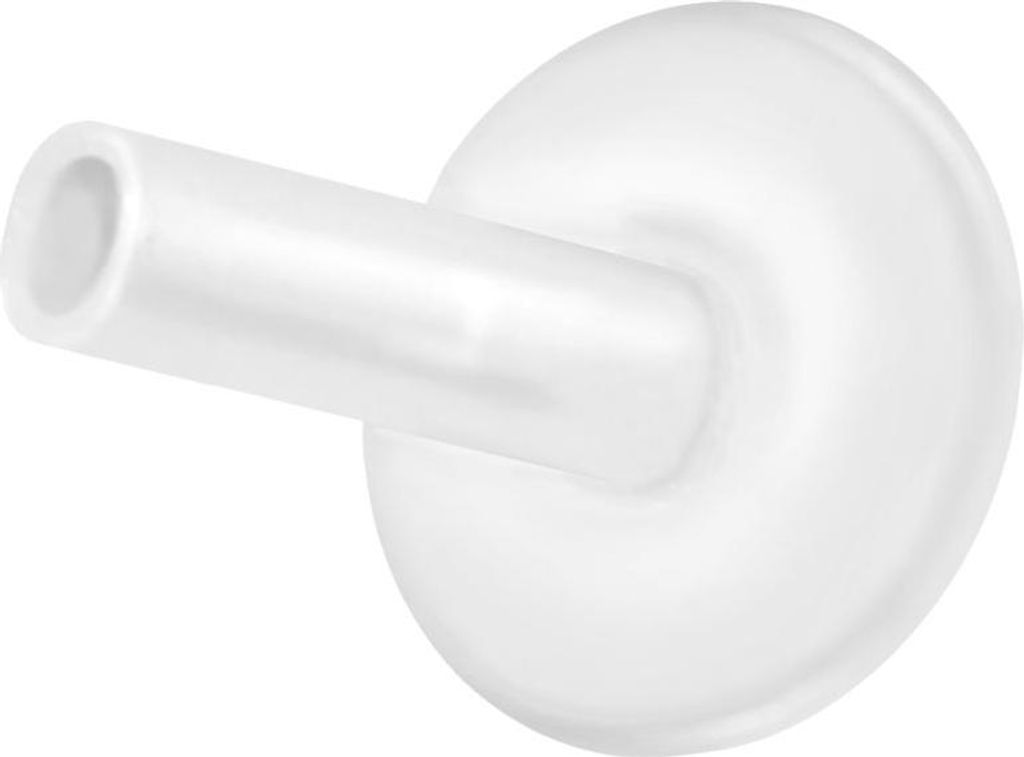 Ohrpiercing, Nasenpiercing PTFE Labret mit Innengewinde ohne Kugel Transparent Stablänge: 6mm | Stabstärke: 1,2mm