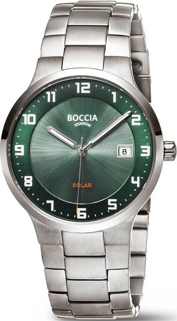 Boccia 3652-04 Herren-Solaruhr Titan mit Saphirglas Grün Produktbild 