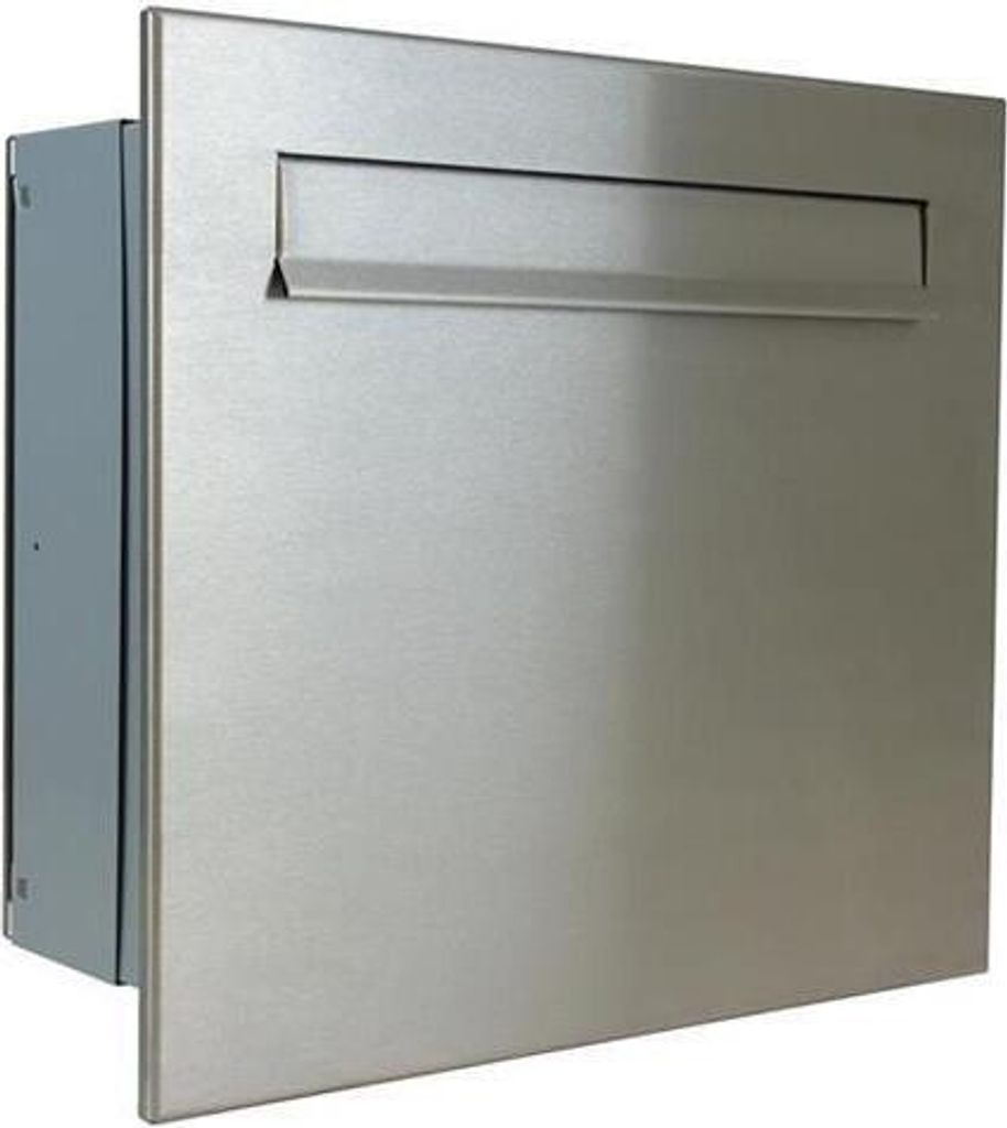 A-041 Edelstahl Durchwurfbriefkasten (14,5-20 cm Tiefe)