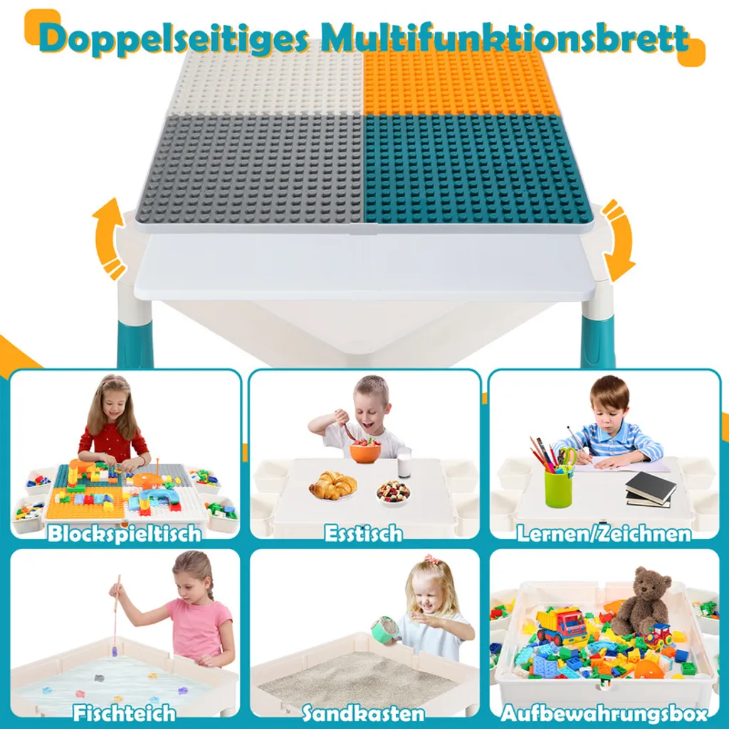Table Multi-activités Enfant avec 251 Briques et Chaises Ergonomiques - 3